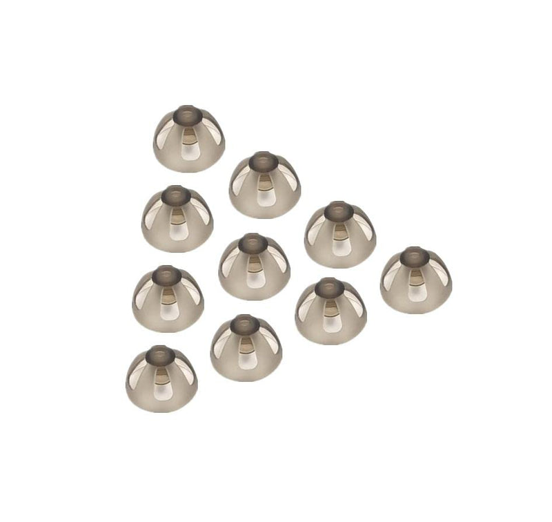 [Australia] - Hearing Aid Domes Smoky Gray Tips Ear Pieces Comfortable for Open Fit BTE Sound Amplifier PSAP Kit Invisible 10mm (L * 10) 