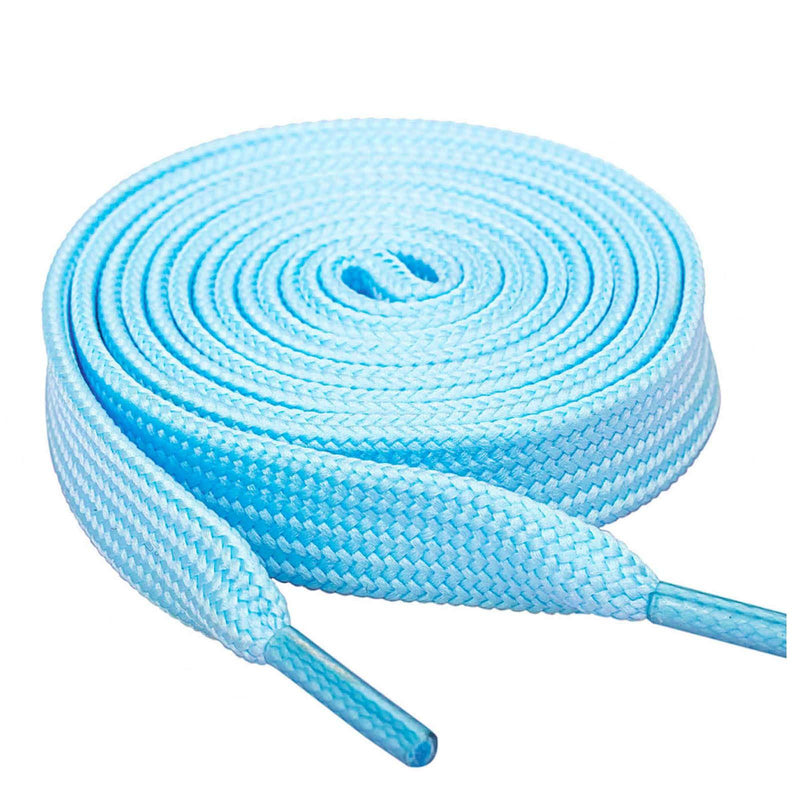 [Australia] - Booyckiy [2 Pairs] 2/5" Flat Sneaker Shoe Laces 26 Colors Shoe laces in 27"-72" 27inch (69cm) Baby Blue(2 Pairs) 