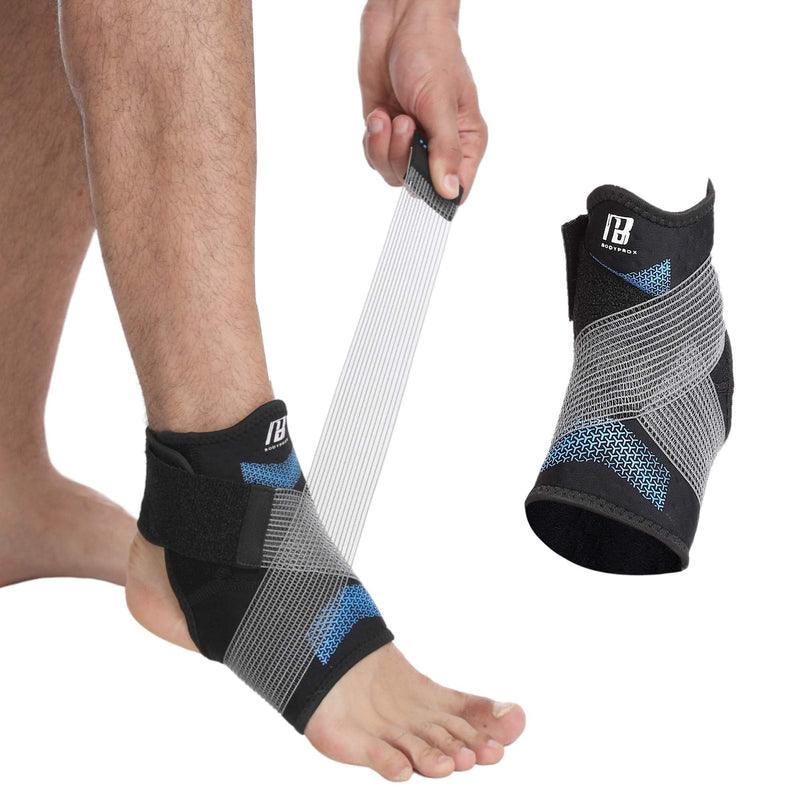 [Australia] - Ankle Brace for Women and Man, Ankle Support with Adjustable Compression Strap for Sprained Ankle, Injury Recovery and More! (Large) Large (Pack of 1) 