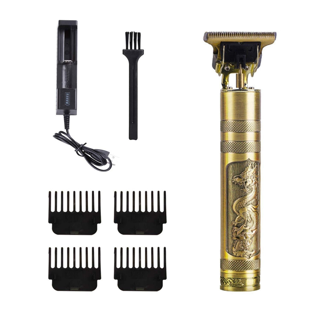 [Australia] - ReverseClock Hair Clippers for Men, Pro Li Close Cutting Trimmer, T-blade Cordless Electric Rechargeable Grooming Kit 1.5/2/3/4 mm Zero Gapped Detail Barber Haircut (Dragon Phoenix) Dragon Phoenix 