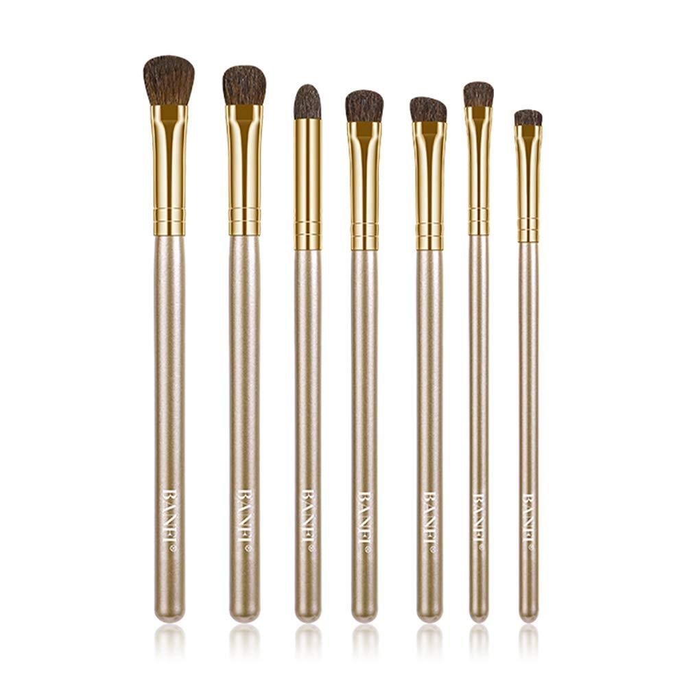 [Australia] - BANFI Make up Eye Brush Set,Eyeshadow Brush Set Eyeliner Blending Brush Makeup Natural Pony Hair Brushes 7 Pcs,Cosmetic Beauty Tool GOLD 