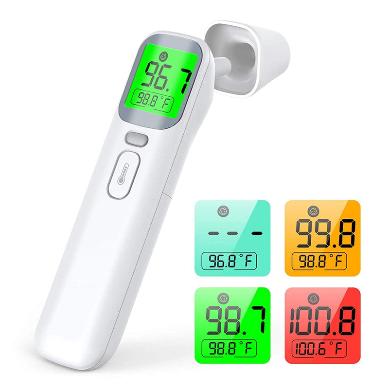 [Australia] - Wellue Touchless Baby Thermometer, Infrared Forehead and Ear Thermometer, Medical Temporal Thermometer for Adults, Kids, Babies, Large LCD Screen, Memory Recall and Fever Alarm Non-Bluetooth Version 