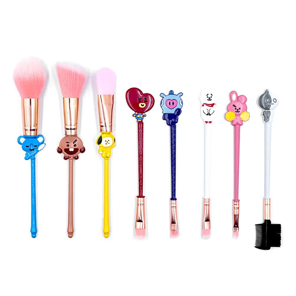 [Australia] - KUASU Sailor Moon Makeup Brush Set w/Pouch - Rose Gold Cosmetic Brushes With Sailor Moon Gems (BTS) BTS 