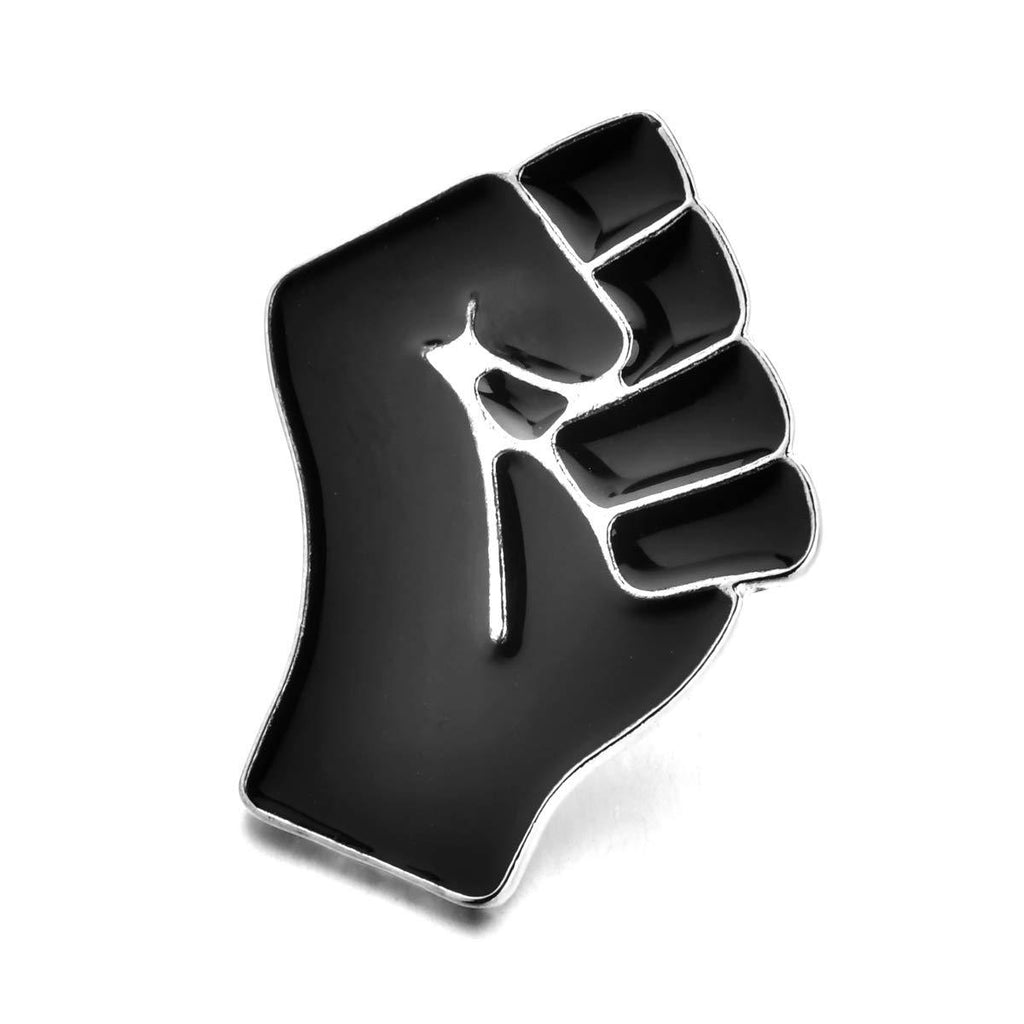 [Australia] - Yushitong Black Lives Matter Brooch Be Brave Heart Black Fist Enamel Lapel Pin for Backpacks Clothes Hat Mask Decoration 