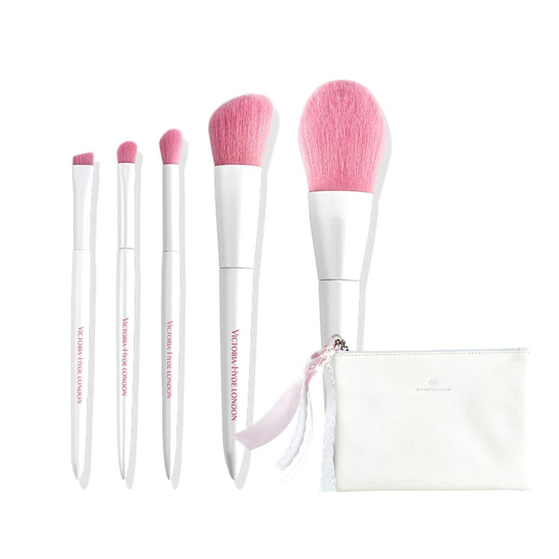 [Australia] - VICTORIA HYDE 5 Pieces Professional Makeup Brushes Set Plant Fiber Bristles Make Up Brush Kit 