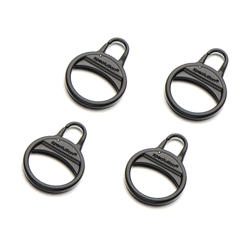 [Australia] - Zpsolution Zipper Ring Pulls Zipper Tab Replacement for Luggage Suitcase Backpack Handbags Boots Jackets 4 black 