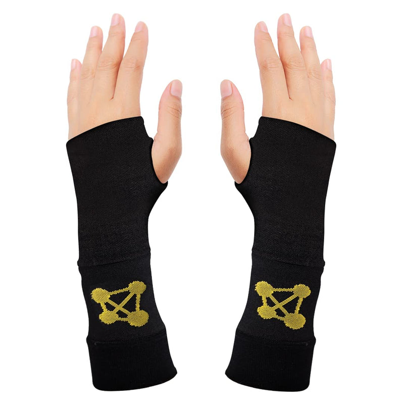 [Australia] - Wrist Brace for Carpal Tunnel Relief - Wrist Compression Sleeve and Tennis Wrist Support - Ideal for Tendonitis, Golf, Yoga, Typing and Gaming - Copper-Infused Nylon by CopperJoint (Pair, Small) Pair- Small 