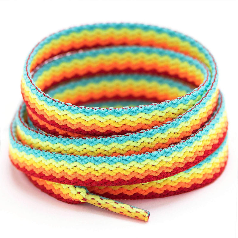 [Australia] - 31-71" Flat Colorful Fashion Sneakers Shoelaces, Rainbow Gradient Shoe Laces 31inch (80cm) 3d Rainbow 