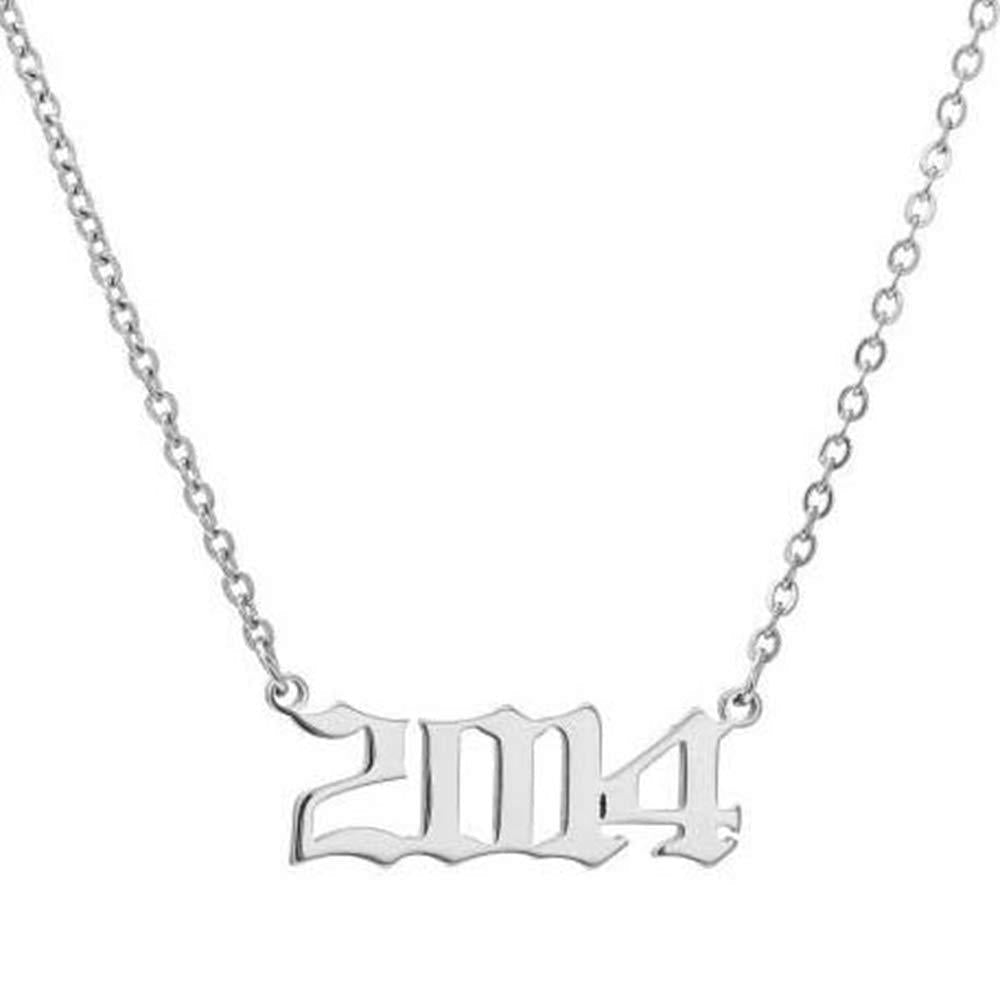 [Australia] - Stainless Steel Birthday Graduation Anniversary Statement Party Necklace 2004 