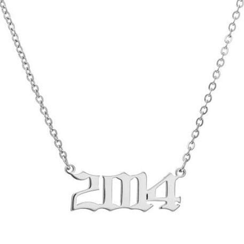 [Australia] - Stainless Steel Birthday Graduation Anniversary Statement Party Necklace 2004 