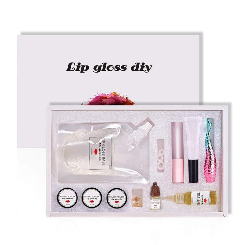 [Australia] - Reddhoon DIY Lip Gloss Making Kit, Make Your Own Lip Gloss, Lip Gloss Base Oil Material with Lip Polish Tube, Powder Pigment, Olive Oil and Other Tools, Handmade Lip Gloss (01# Moisturizing) 01# Moisturizing 