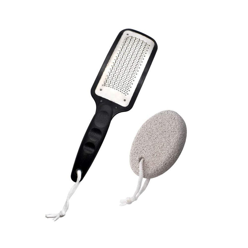 [Australia] - The Original Pumice Stone for Feet and Foot File Set – Rust-Resistant Stainless Steel Foot Scrubber, Scraper, or Callus Remover and Stone Help Smooth Rough, Dry Heels and Feet – Spa and Pedicure Items 