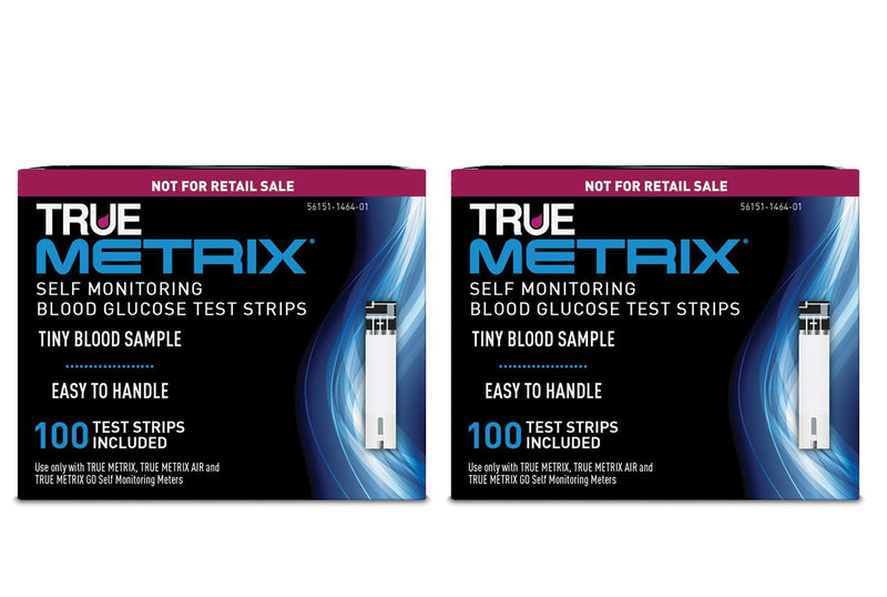 [Australia] - TRUE METRIX® Blood Glucose Test Strips NFRS 100ct - 2 Pack (200 Test Strips) 100 Count (Pack of 2) 