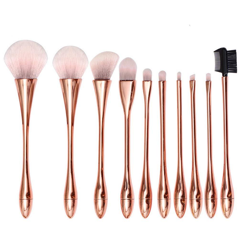 [Australia] - Makeup Brush Kit Set Professional Eyeshadow Brush Set Cosmetics Brush Blending 10pcs (rose gold 1) Gold 3 