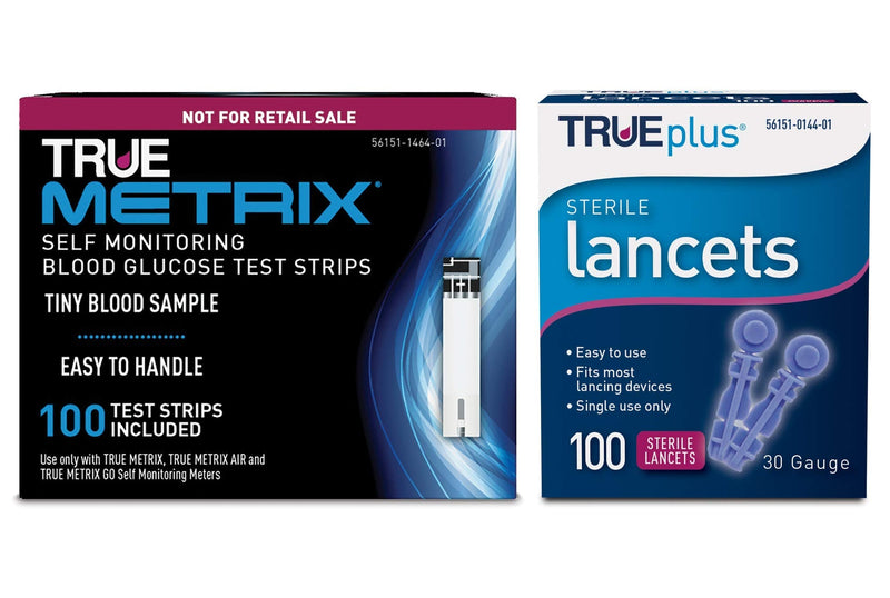 [Australia] - 100ct TRUE METRIX® NFRS Test Strips + 100ct TRUEplus® 30g Lancets 200 Piece Set 