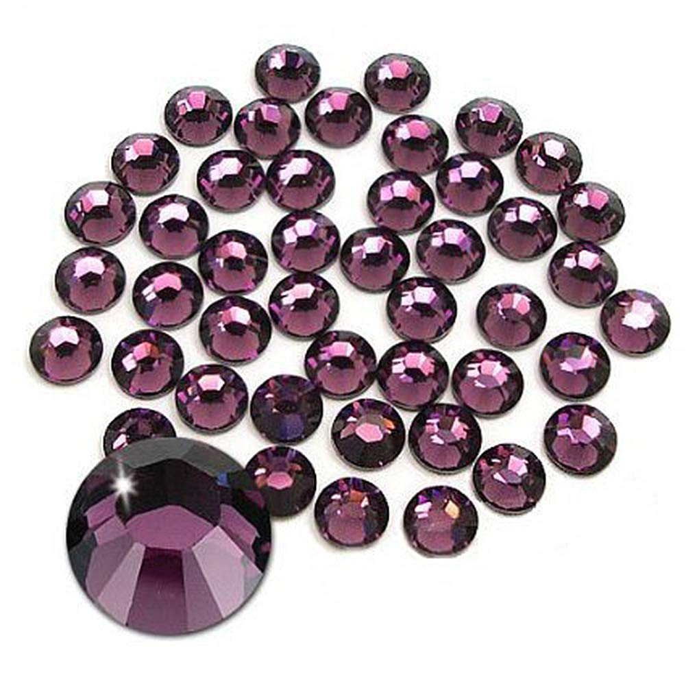 [Australia] - Jollin Hot Fix Crystal Flatback Rhinestones Glass Diamantes Gems 2.0mm(6ss 2880pcs, Amethyst) SS6 2880pcs 