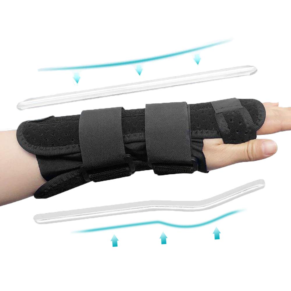 [Australia] - Wrist Support Brace - Carpal Tunnel Splint - Relieves Wrist Pain, Sprains, Arthritis, Tendonitis and RSI-for Men, Women, Kids- Universal Adjustable Fit 5.5-7.8IN（Left） Black left 