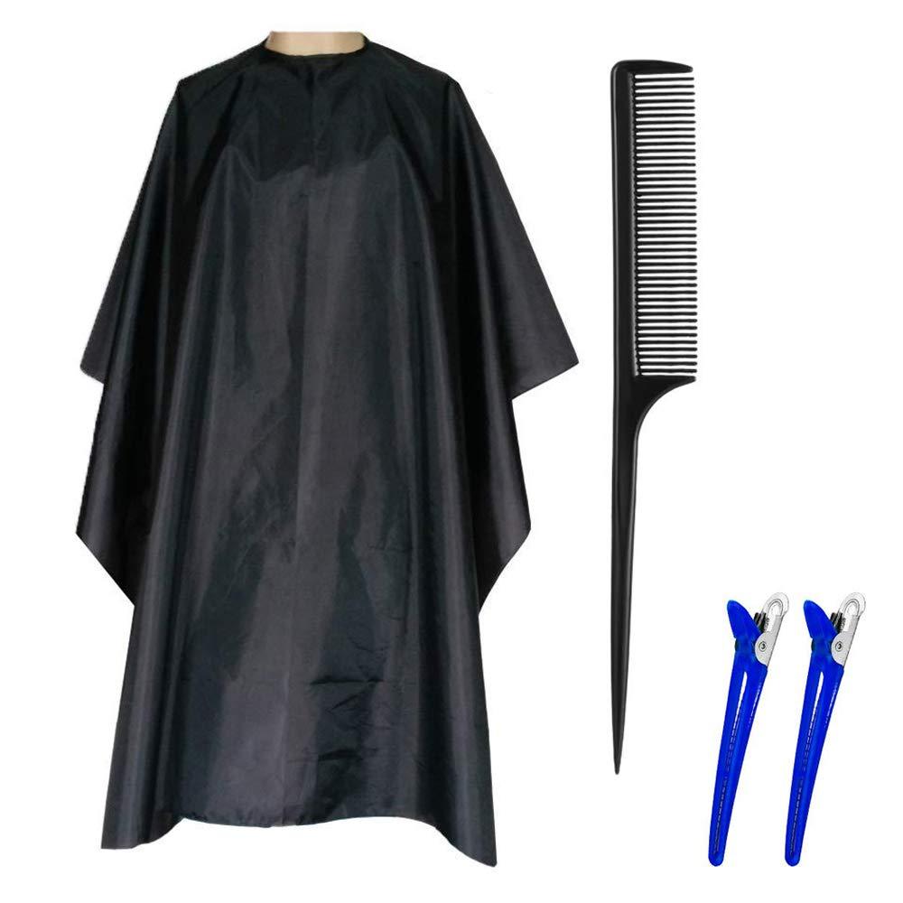 [Australia] - Barber Cape, 4 Packs Professional Hair Cutting Cape Set for Kids, Waterproof Haircut Cloth Wrap Protect with Comb and Hair Clips, Barber Accessories for Barbershop Supplies Bib Kits Women Men Barber Cape+Brush+Comb 