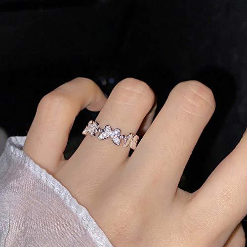 [Australia] - Cathercing Butterfly Rings for Women Silver Crystal Knuckle Rings Bohemian Rings for Teen Girls Joint Knot Ring for Party Daily Fesvital Jewelry Gift 