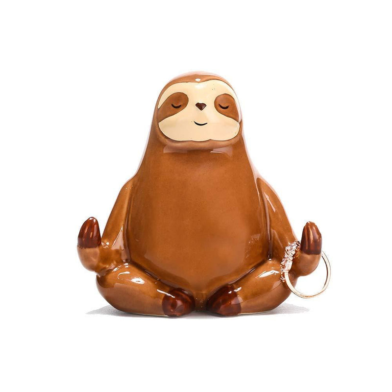 [Australia] - Ceramic Sloth Ring Holder, Funny Sloth Jewelry Holder Stand Engagament Wedding Birthday Christmas Gifts 