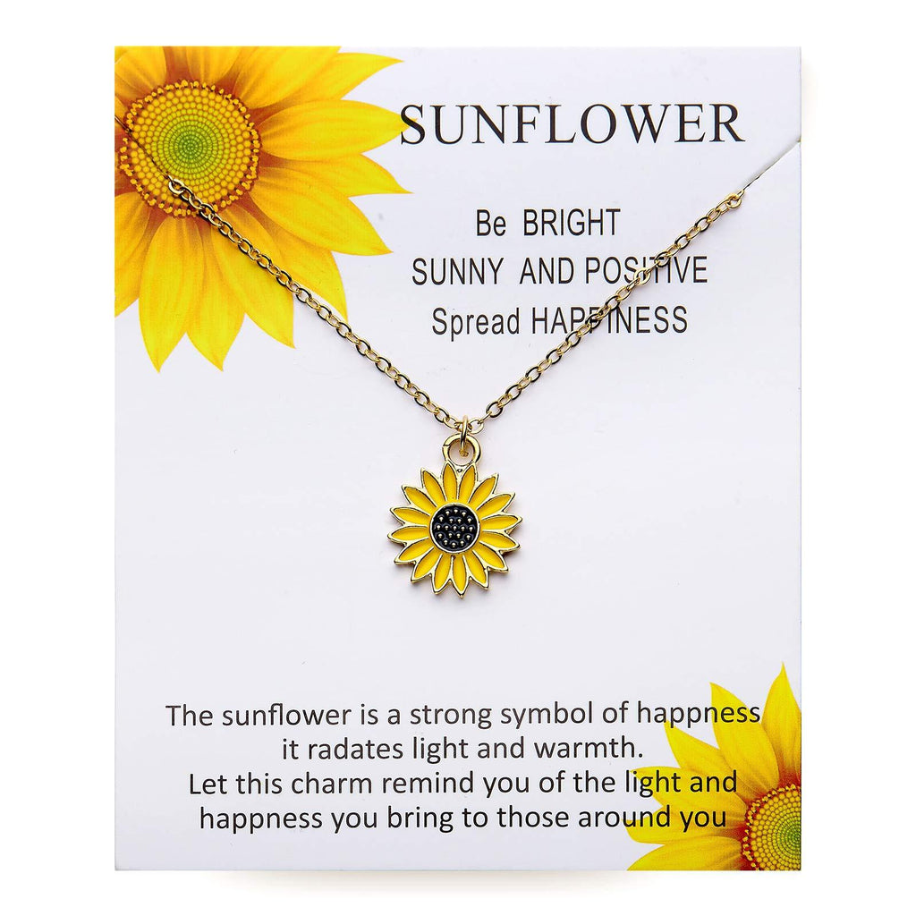 [Australia] - Sunflower Pinky Promise Bracelets Best Friend Long Distance Friendship Gifts for Women Teen Girls Sunflower Necklace 