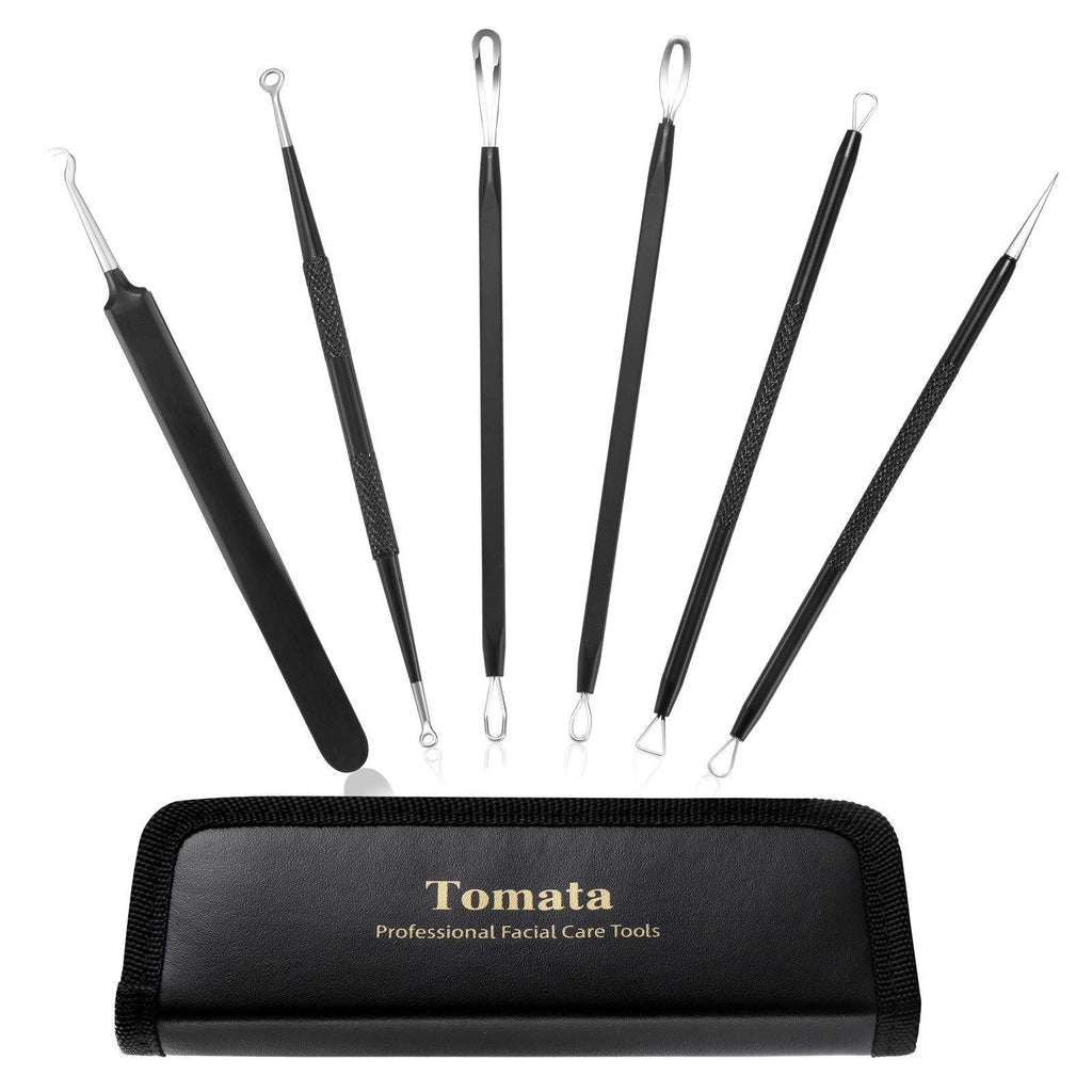 [Australia] - Tomata Blackhead Remover Comedone Extractor - (6 Piece Kit) - Professional Stainless Pimples Comedone Extractor Removal Tool 