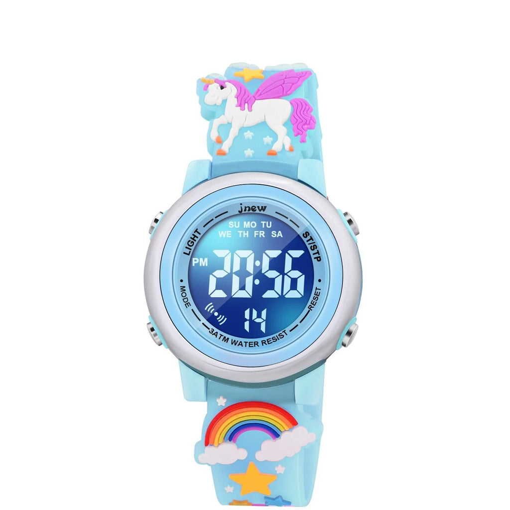 [Australia] - VAPCUFF 3D Cartoon Waterproof Watches for Girls with Alarm - Best Toys Gifts for Girls Age 3-10 Blue 