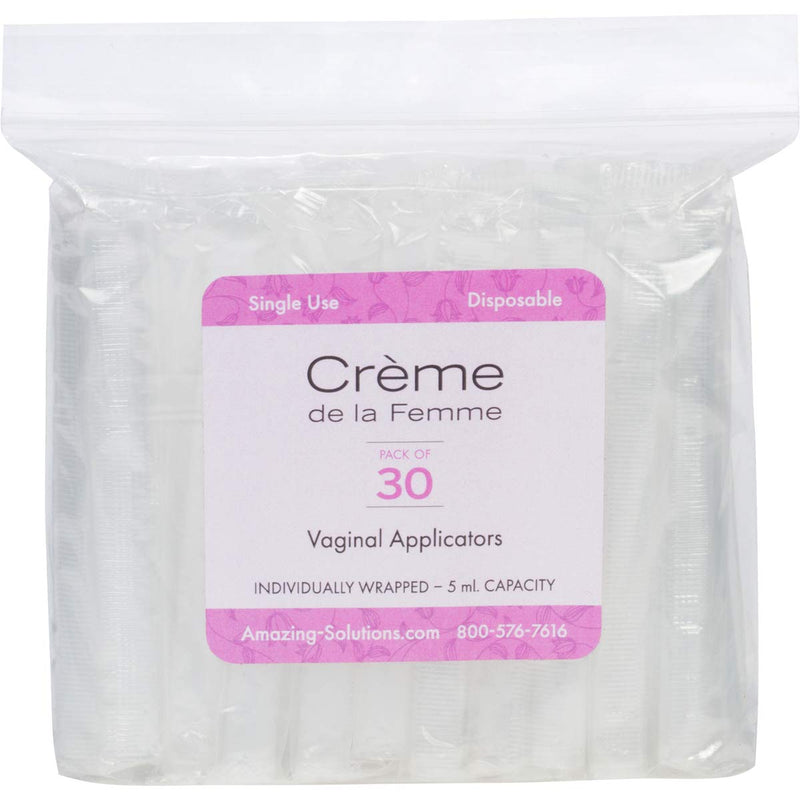 [Australia] - Creme De La Femme Vaginal Applicators, Disposable & Individually Wrapped, Made Especially for Creme de la Femme Vaginal Moisturizer and Lubricant Tube (30 Pack Applicators) 
