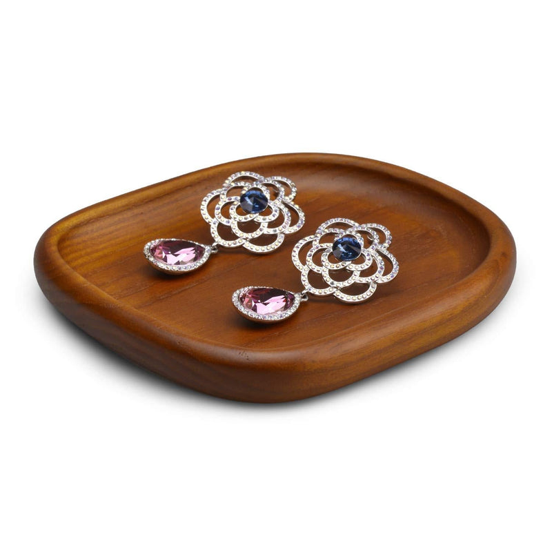 [Australia] - Woodten Wooden Storage Tray Jewelry Display Stand Pendant Storage Box Ring Bracelet Pendant (M) M 