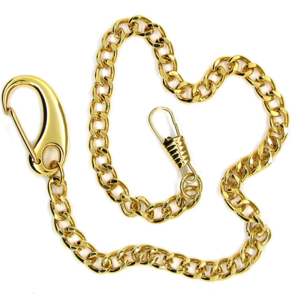 [Australia] - WATCHVSHOP Pocket Watch Chain Albert Chain Gold Tone Fine Polish Vest Chain with Large Lobster Claw Clasp FC12A 