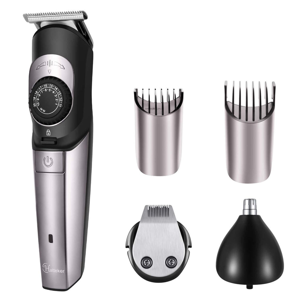 [Australia] - Hatteker Beard Trimmer Kit & Hair Trimmer for Men Cordless Body Moustache Nose Hair Trimmer 3 in 1 Groomer Kit USB Rechargeable 
