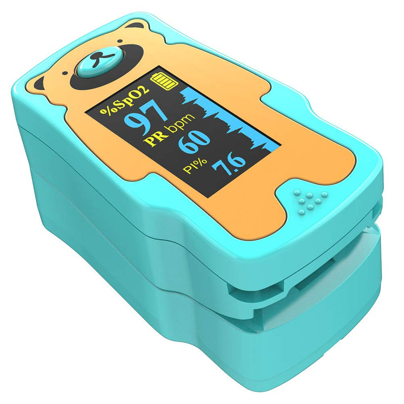 [Australia] - iNurse Finger Pulse Oximeter for Children,O2 Monitor Finger for Oxygen, Portable Blood Oxygen Saturation Monitor for Heart Rate and SpO2 Level, Blue(not for Newborn/Infant) 