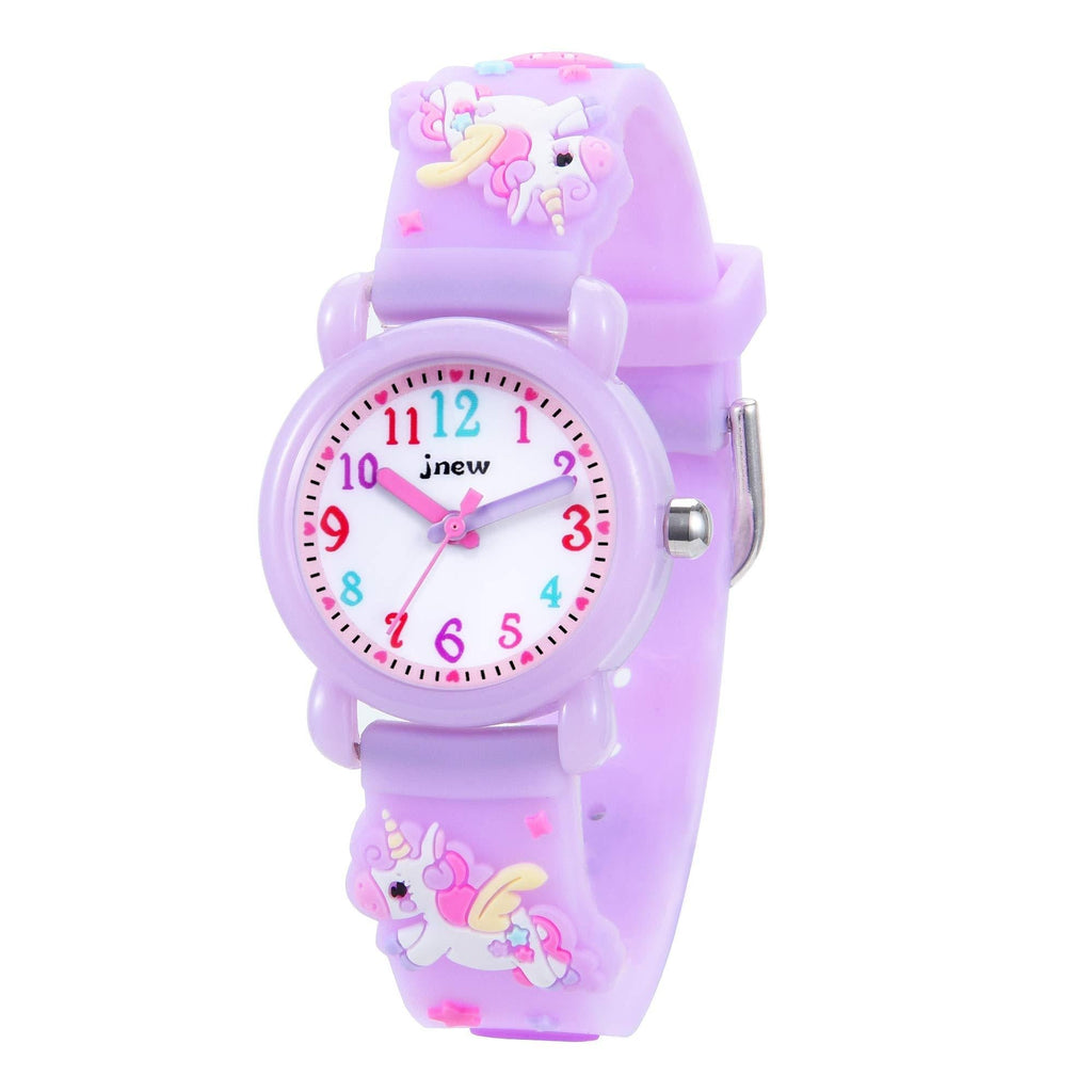 [Australia] - Kids Watch,Girls Watch 3D Cute Cartoon Waterproof Silicone Children Toddler Wrist Watch for 3-10 Year Girls Little Child 02-LightPurple 