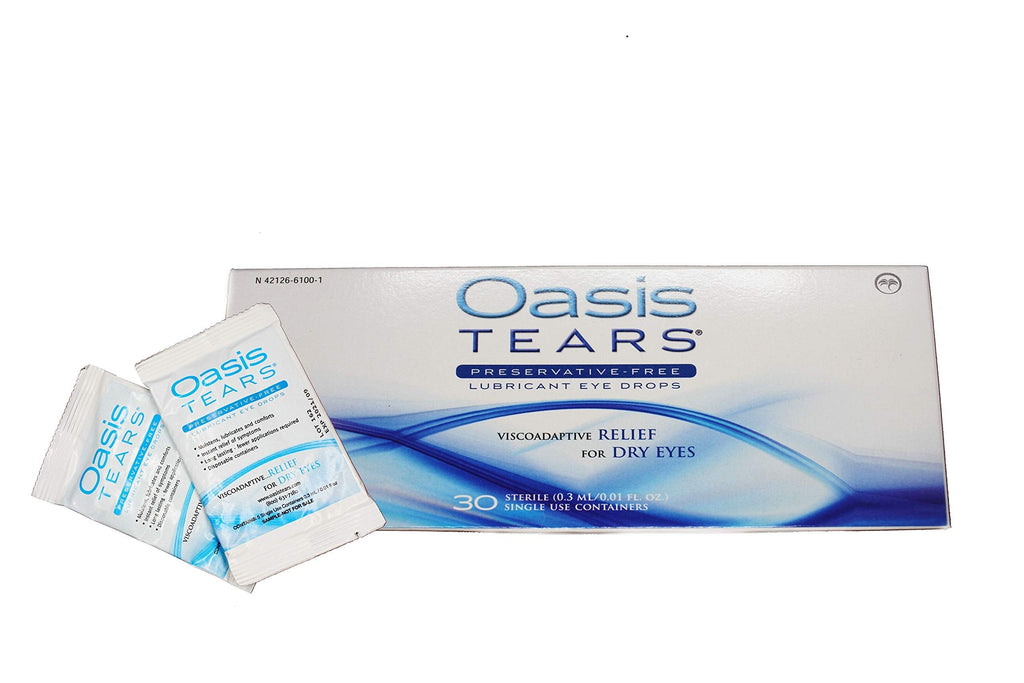 [Australia] - Oasis Tears Preservative-Free Lubricant Eye Drops 40 Vials (1 Box of 30 Vials and Two 5 Vial Packets) 