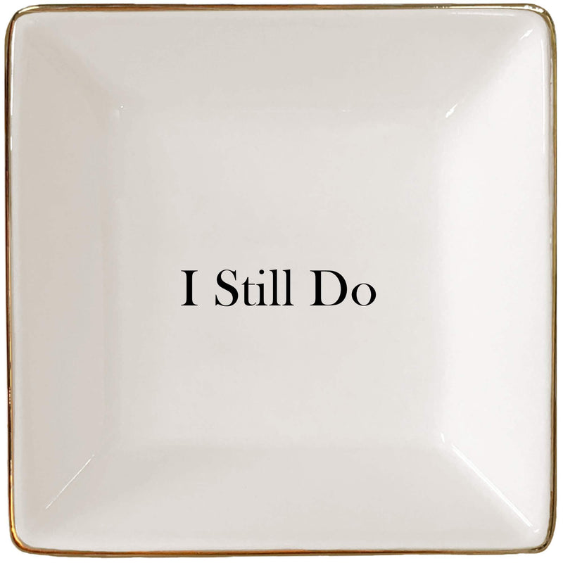 [Australia] - I Still Do Perfect Anniversary Gift for Wife or Husband – Ceramic Jewelry Dish or Ring Holder – Elegant Trinket Tray by Simply Charmed 