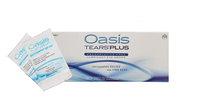 [Australia] - Oasis Tears Plus Preservative-Free Lubricant Eye Drops 40 vials (1 Box of 30 vials Plus Two 5 Vial Packets) 