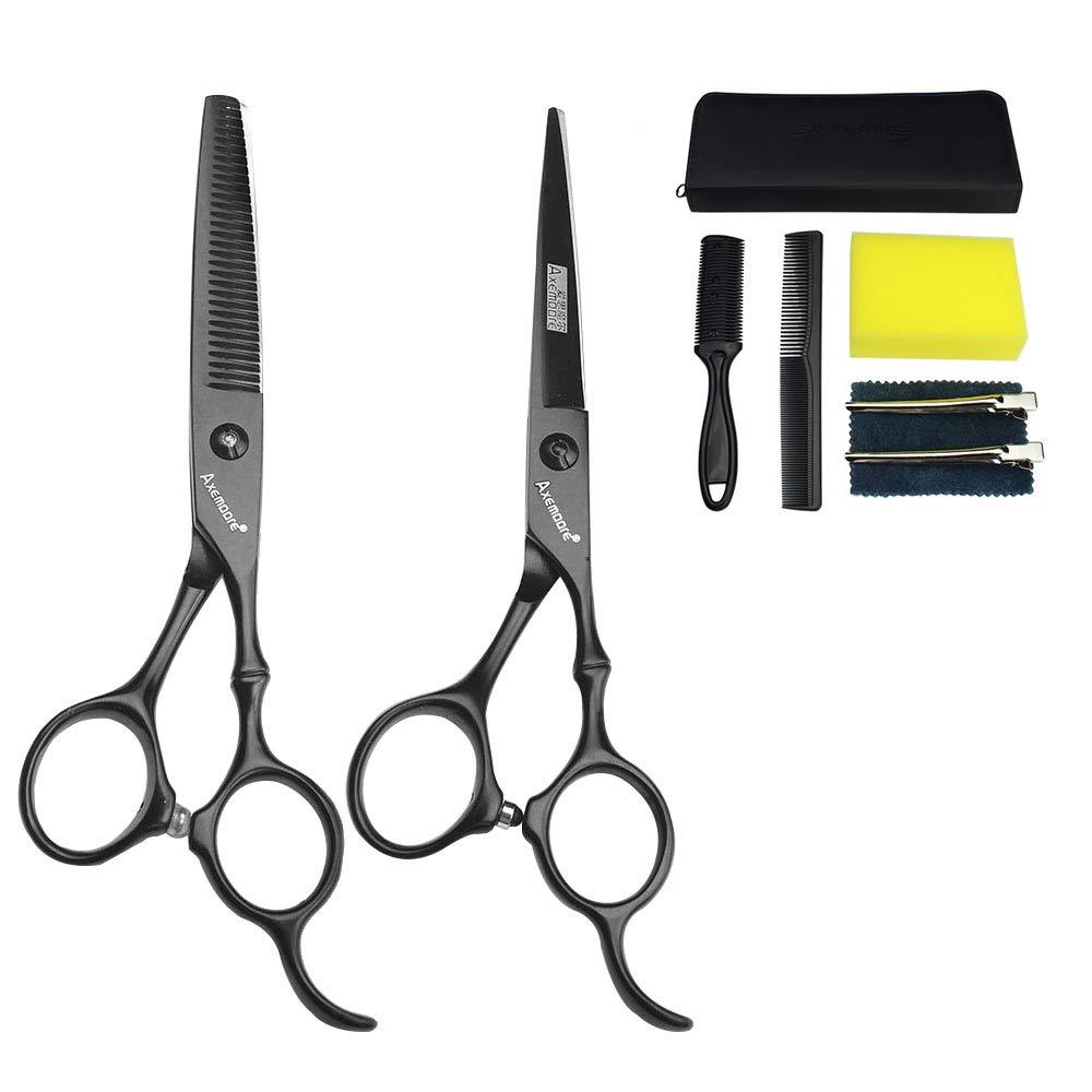 [Australia] - AXEMOORE Professional Hair Cutting Scissors 6 Inch Hairdressing Scissors Set Use Sharp Blades Salon Hairdressing Thinning Shears Hair Cutting Scissors for Women & Men 