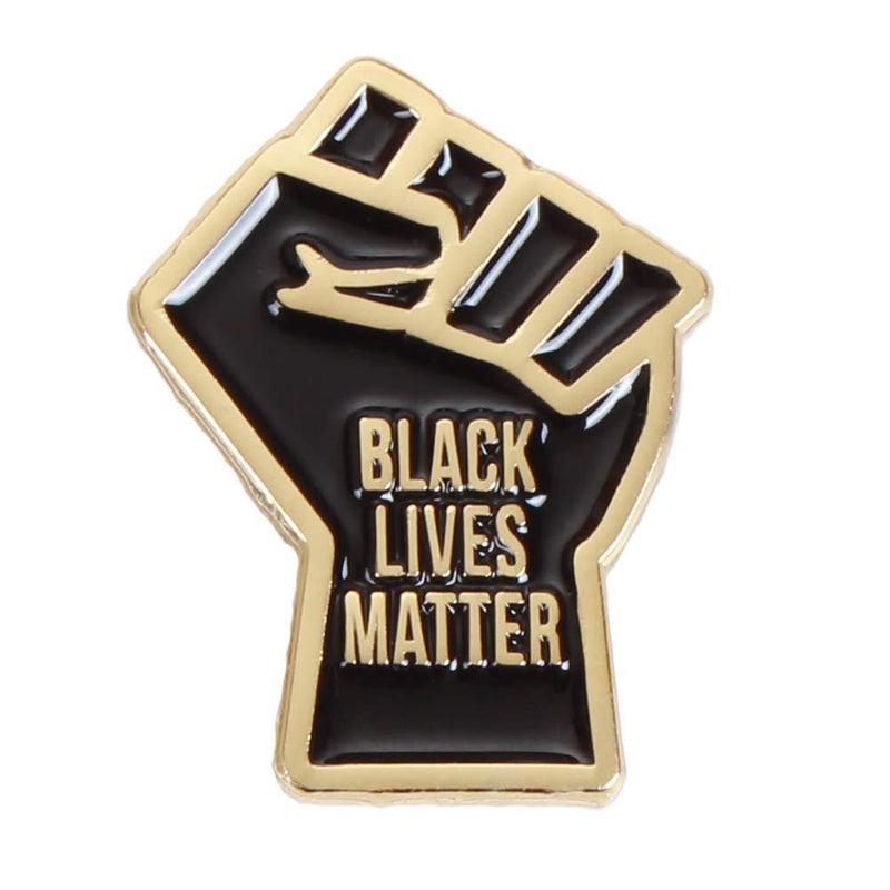 [Australia] - Black Lives Matter Pins - Black Raised Fist Lapel Pin - BLM Pin for Backpacks Clothes Hat Decoration - Black Power Pin 
