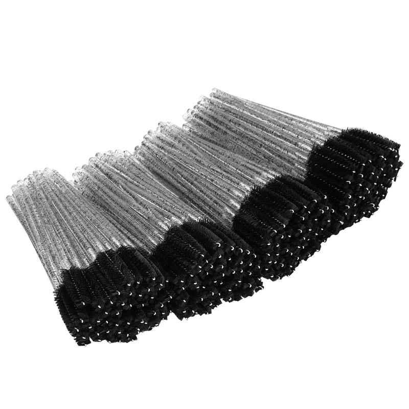 [Australia] - Tifanso 200PCS Eyelash Brush Disposable Mascara Brush Wand for Lashes Spoolie brushes Eyebrow Spoolie Eyelash Extension Supplies (Black) Black 