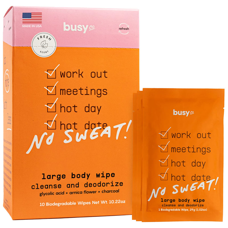 [Australia] - Refresh Line Body Wipes for Women - Cleansing Body Wash Wipes, Armpit Wipes & Body Wipes w/ Fresh Citrus Scent - Zero-Waste Gym Wipes & Cleansing Wipes - No Rinse Bathing Wipes for Adults - 10 ct Refresh Line - Fresh Citrus 