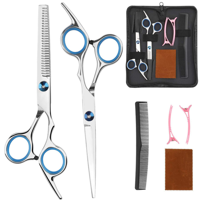 [Australia] - Hair Cutting Scissors Set,Thinning Shears Kit for Barber/Salon/Home,6 inch Professional Haircut Scissors Set with Comb and Case for Men and Women 