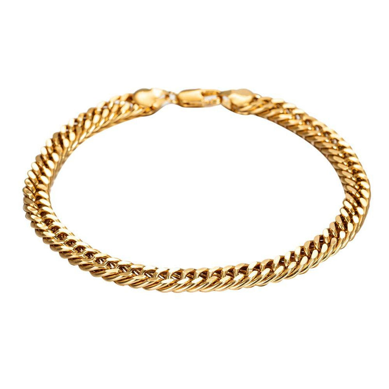 [Australia] - kelistom 18K Gold Plated Thick Cuban Anklet, 7mm Wide Cuban Link Ankle Bracelets for Women and Men, Miami Curb Chain Anklet 9 10 11 inches, Flat and Waterproof 10.0 Inches 