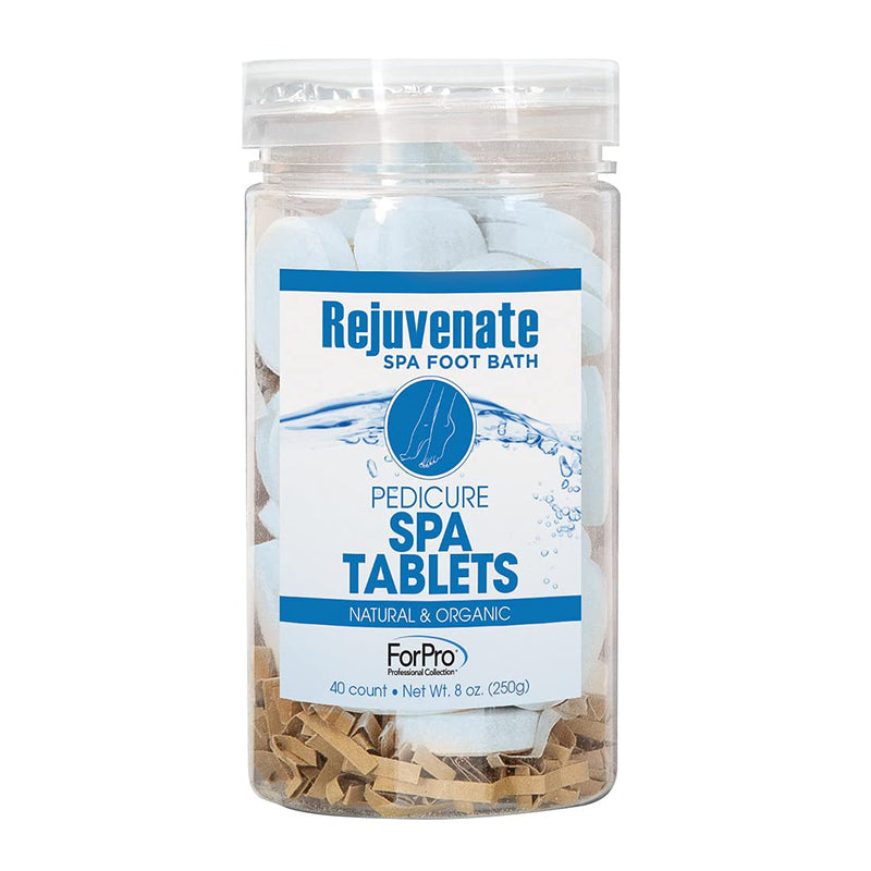 [Australia] - Rejuvenate Spa Foot Bath Pedicure Spa Tablets, Ocean Breeze, Natural & Organic Foot Soak Tablets for Softening Skin & Replenishing Moisture, 40-Count 