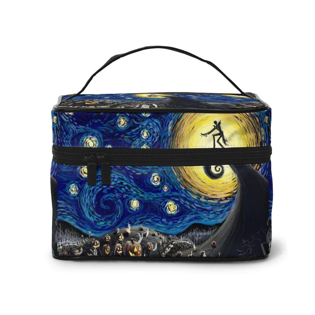 [Australia] - Starry Night Makeup Bag Organizer for Travel Cosmetic Bags with Handle Toiletry Bags for Women Girls One Size Nightmare Before Christmas Starry Night 
