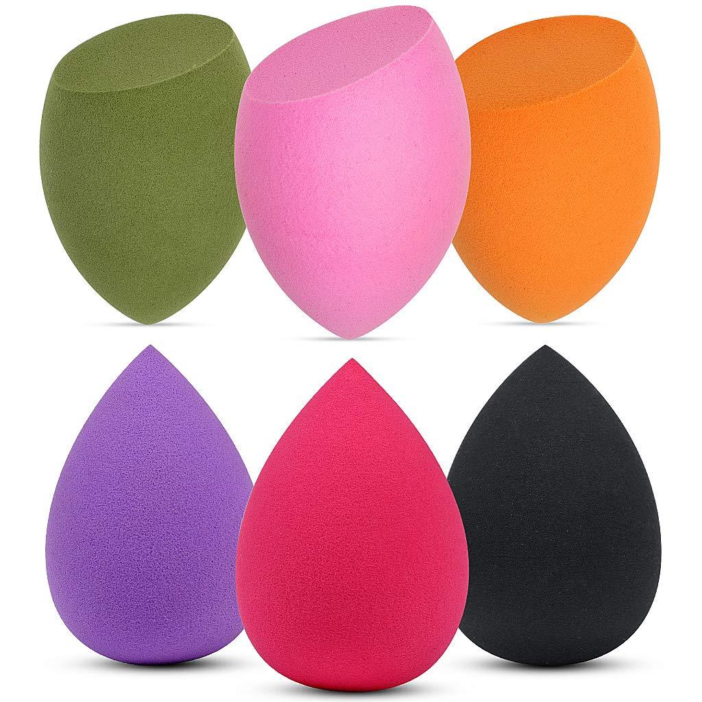 [Australia] - KELYDI Makeup Sponge Blender, 6pcs Foundation Makeup Beauty Sponge for Liquid, Powder and Cream 