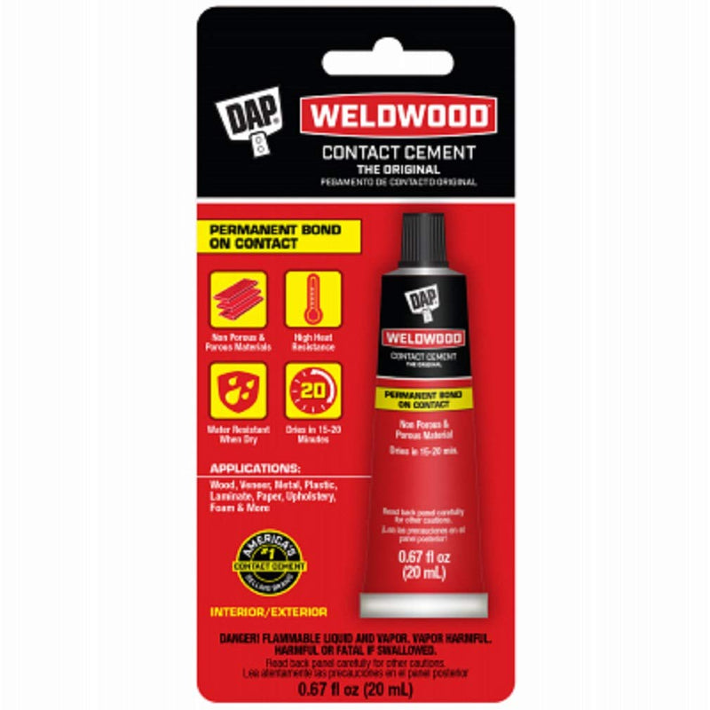 [Australia] - DAP COLORmaxx 7079800129 Weldwood Contact Cement, Liquid, Strong Solvent, Tan, 0.67 oz Bottle 