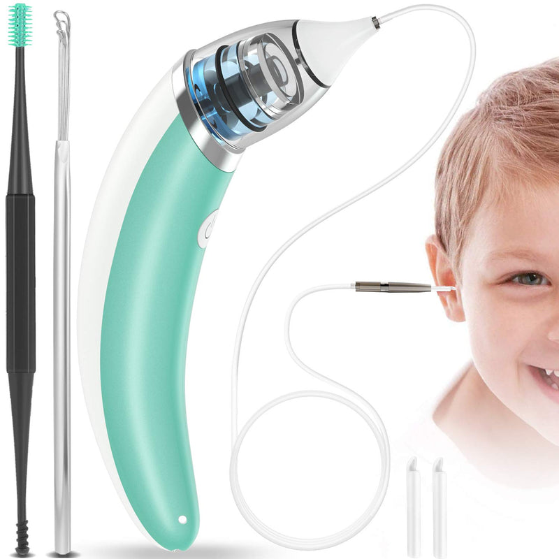 [Australia] - Ear-Wax-Vacuum-Removal, Strong Suction Ear Vacuum Ear Wax Sucker 5 Levels Electric Soft Earwax Removal Kit USB Charge Reusable Spiral Silicone Ear Wax Remover Tool Vacuum Cleaner for Kids Adult 