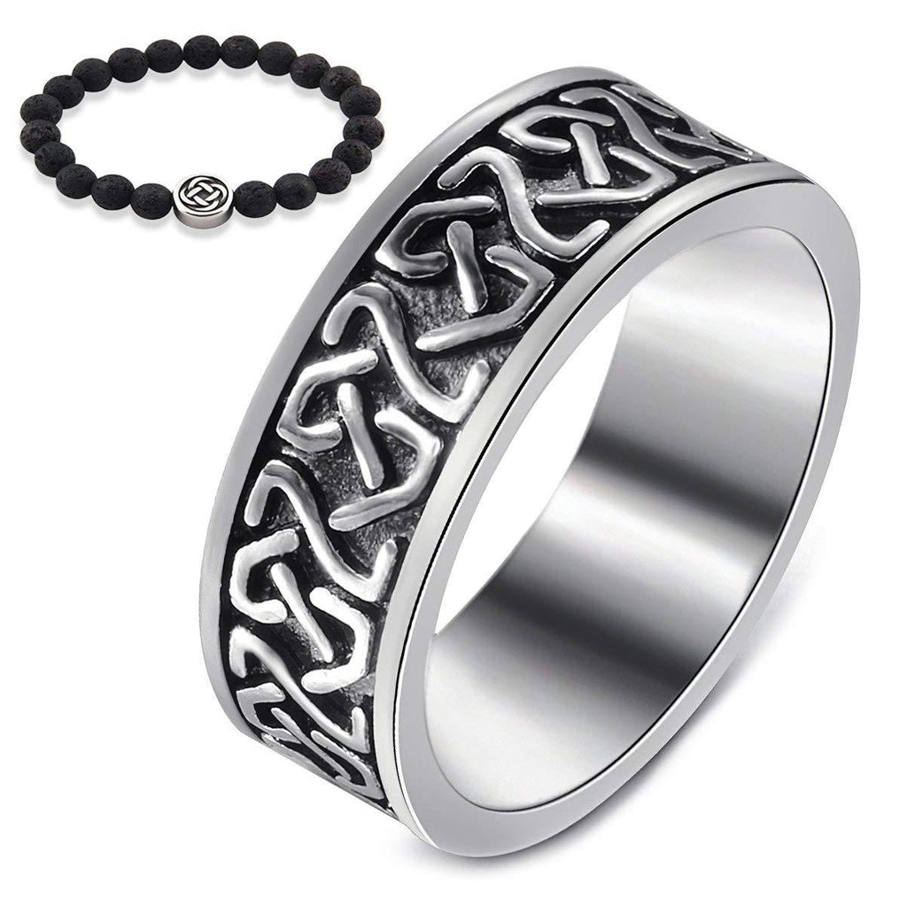 [Australia] - Gungneer Celtic Knot Stainless Steel Ring Celts Vintage Irish Eternal Love Strength Jewelry US Size 7-13 13 