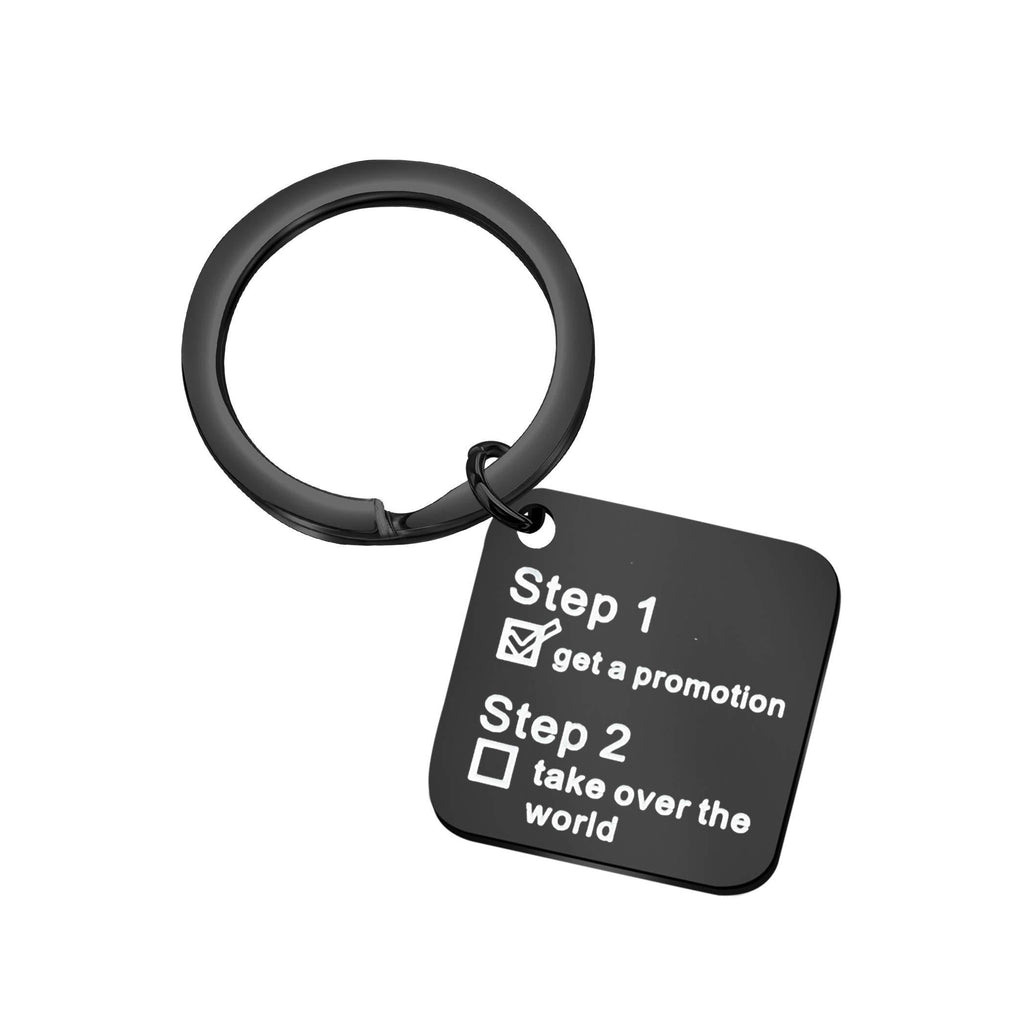 [Australia] - MYOSPARK Job Keychain Funny Gift Idea New Adventure Gift Inspirational Jewelry Promotion keychain black 