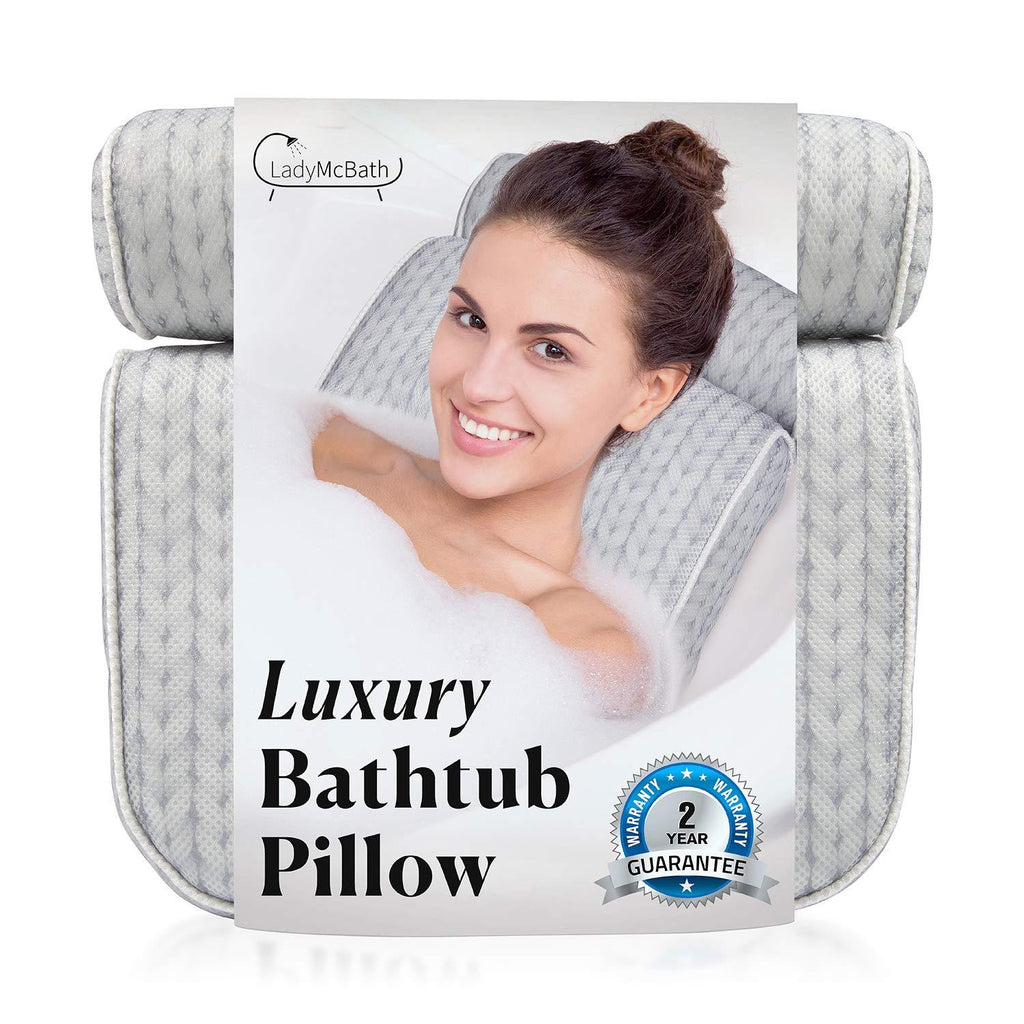 [Australia] - Luxurious Bath Pillow by Lady McBath (Grey) Gray 